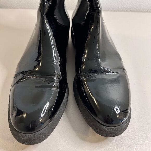 Robert Clergerie Chelsea Patent Leather Boots Paris France Womens 39.5 EU/8.5 US - Picture 11 of 16